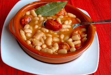 beans with "chorizo" sausage